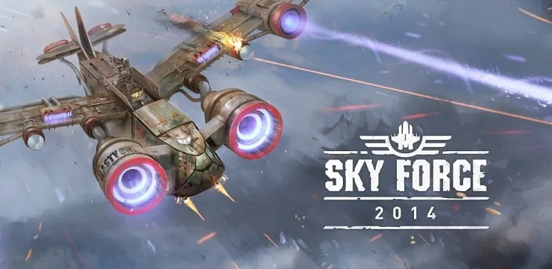 Jogabilidade do Sky Force em um celular.