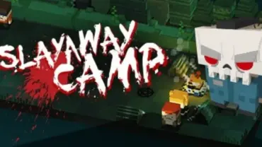 Slayaway Camp initial loading screen on a mobile device.