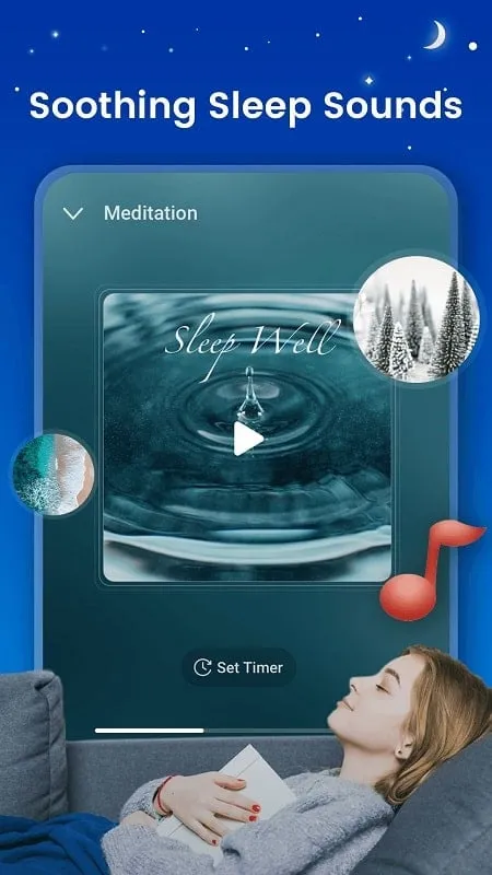 Sleep Monitor statistics page displaying sleep duration and quality scores