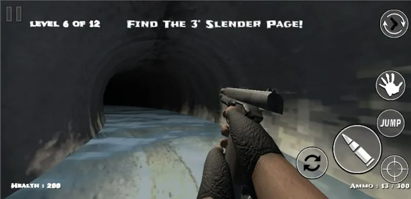 Imagem do jogo Slender Insane com o mod aplicado.