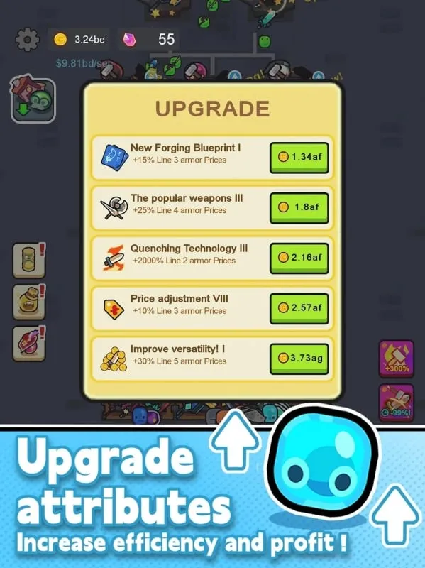 Slime Weapon Master free upgrade mod.