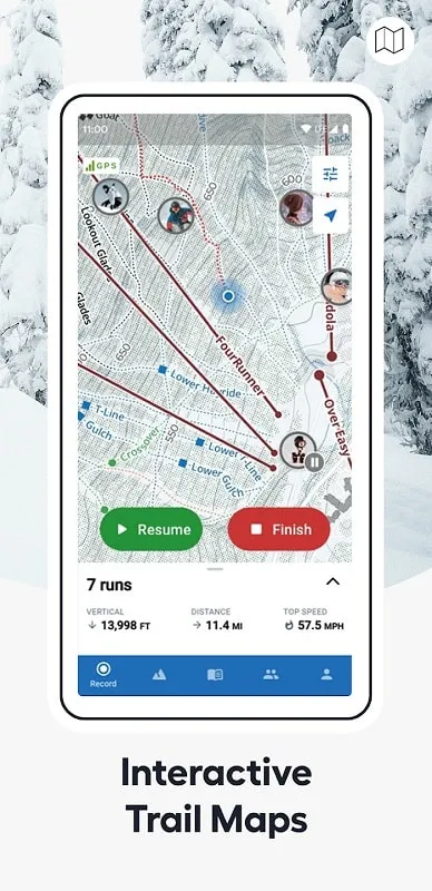 Slopes Ski Snowboard mod map navigation