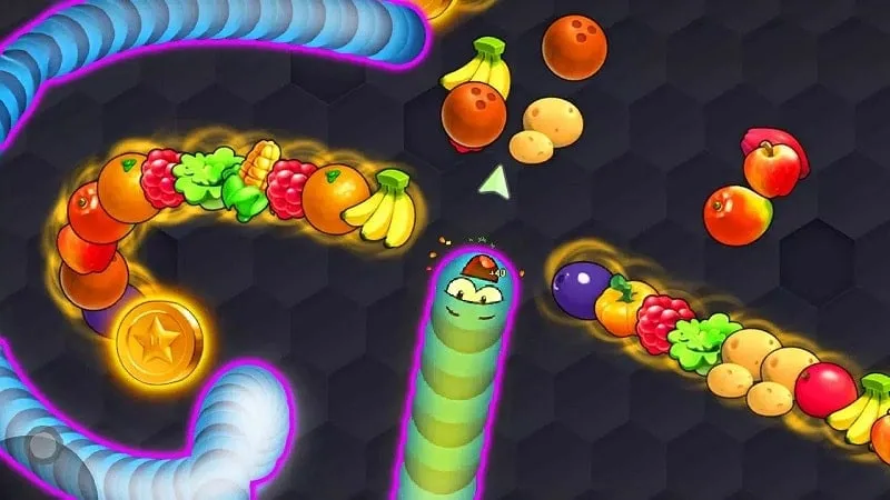 Snake growing by eating dots in Snake Lite.