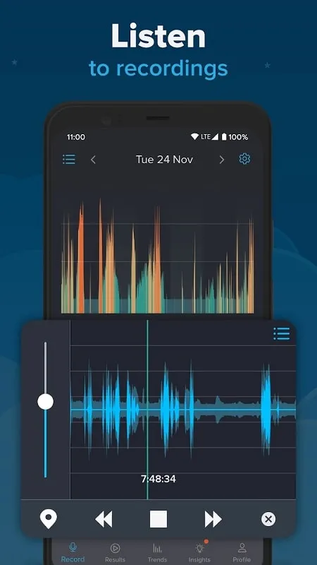 Tampilan SnoreLab Mod di Android