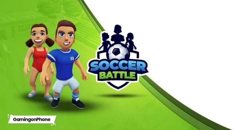 Hình ảnh chơi game Soccer Battle trên điện thoại.