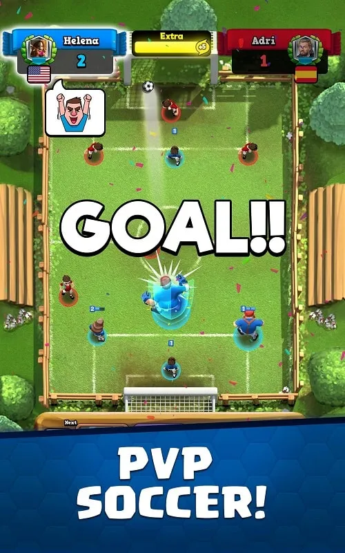 Players competing in a Soccer Royale match.