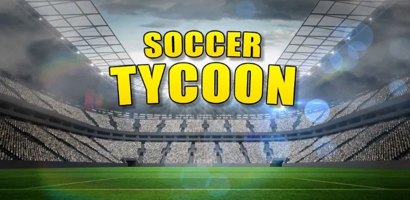 Tela de jogo do Soccer Tycoon mostrando várias opções de gerenciamento.