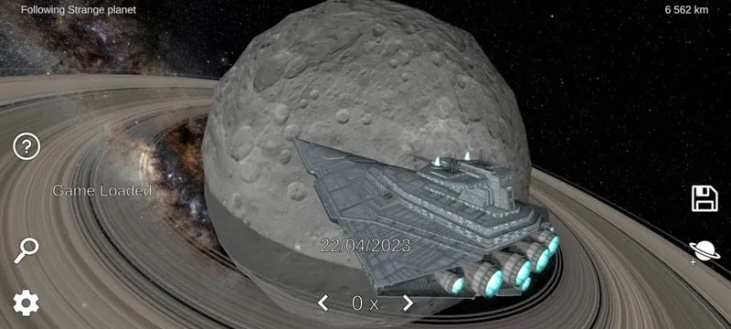 Planetary view in Solar System Simulator.