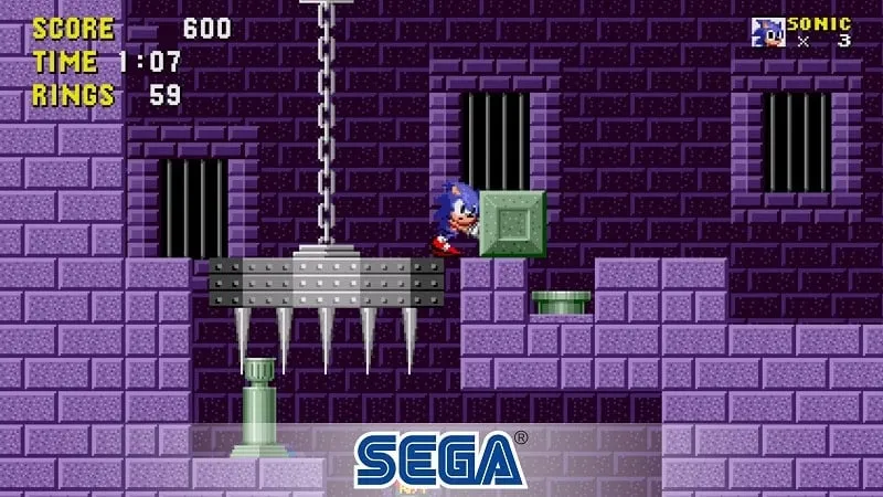 Memilih karakter di Sonic the Hedgehog Classic MOD APK.