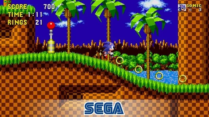 Cài đặt Sonic the Hedgehog Classic MOD APK trên thiết bị Android.