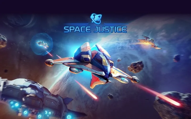 Tampilan antarmuka game Space Justice.