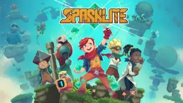 Sparklite title screen showcasing the vibrant art style.