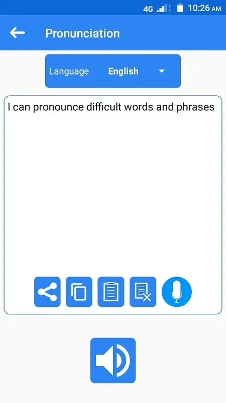 Interface do Spell Pronounce words right mod mostrando recursos premium