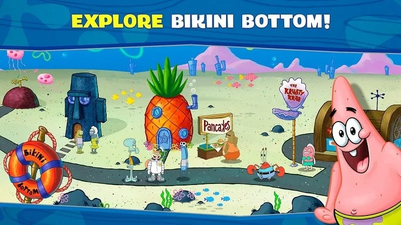 Proses instalasi SpongeBob Krusty Cook Off Mod APK di perangkat Android.