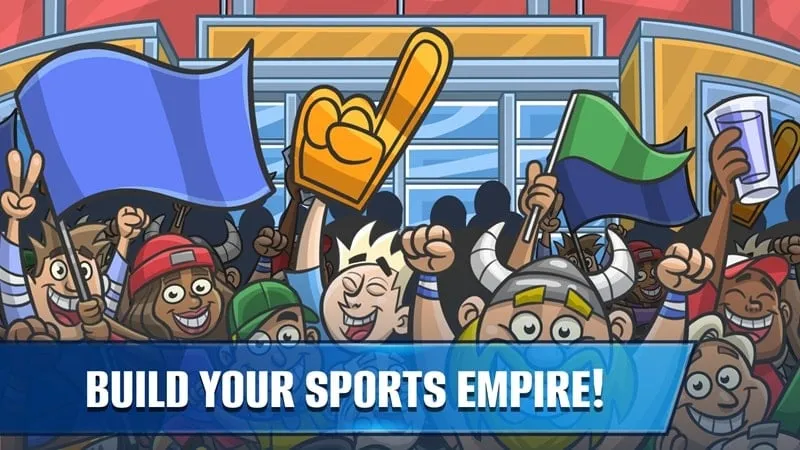 Menu de atualização do Sports Playoff Idle Tycoon.