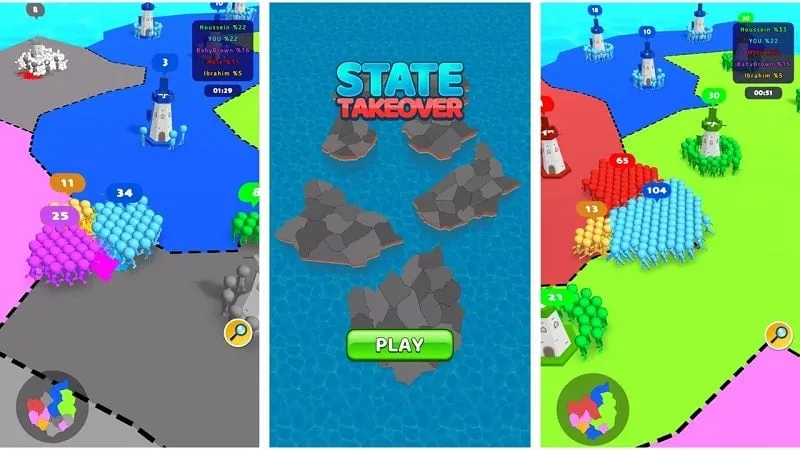 Displaying the main menu of State Takeover.