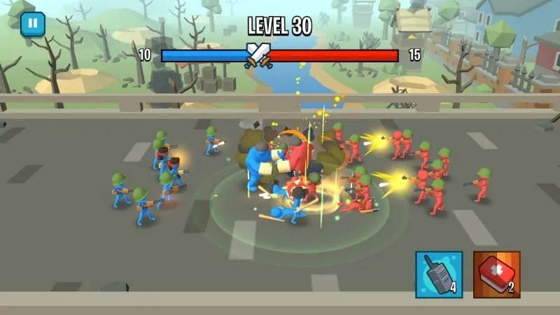 Downloading Stick Army MOD APK on an Android phone.
