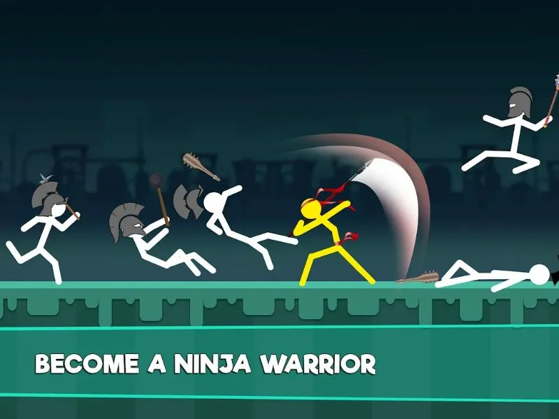 Cara akses menu mod di Stickman Battle: Stick Ninja