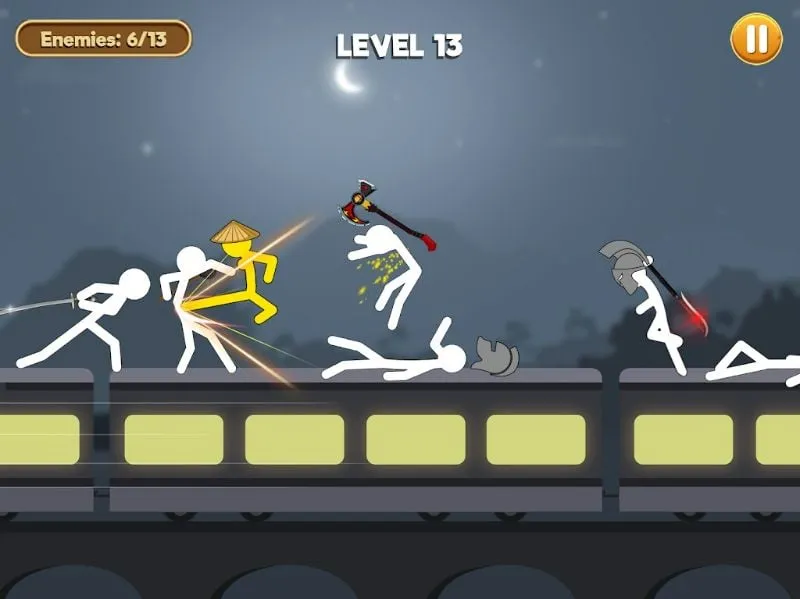 Tampilan Stickman Battle: Stick Ninja setelah instalasi berhasil