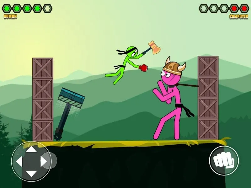 Diferentes niveles en Stickman Boxing Death Punch que muestran varios entornos.