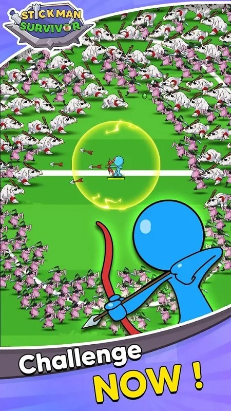 Stickman Survivor MOD APK: Lucha contra zombis con recursos infinitos