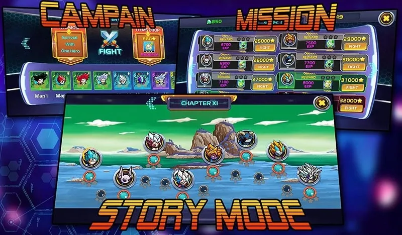 Stickman Warriors Dragon Legend Super Battle Fight mod miễn phí