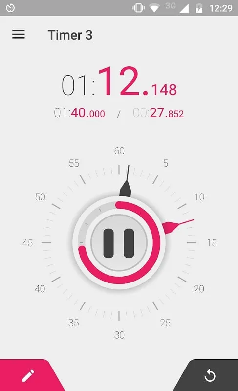 Tampilan antarmuka Stopwatch Timer Mod dengan fitur premium