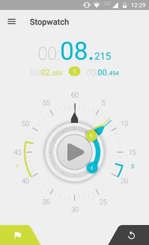 Mode tampilan yang berbeda di Stopwatch Timer Mod