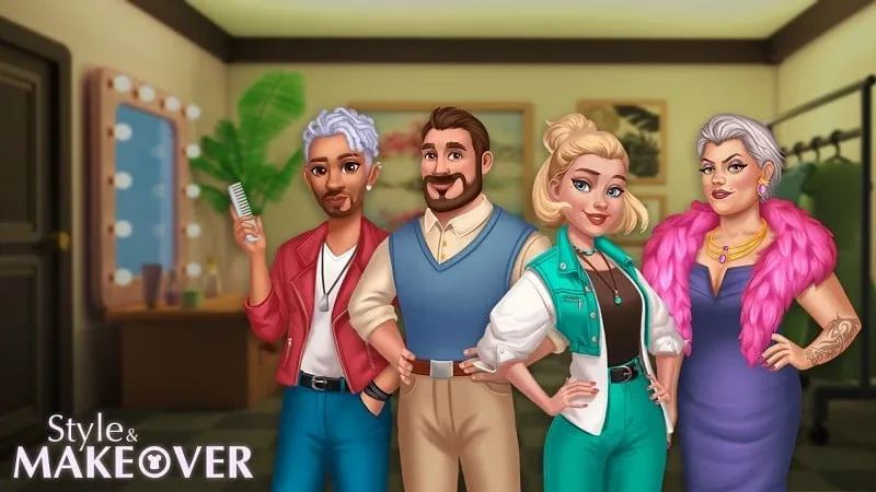 In-game screenshot of Style Makeover showing the variety of furniture and decor available for home design.