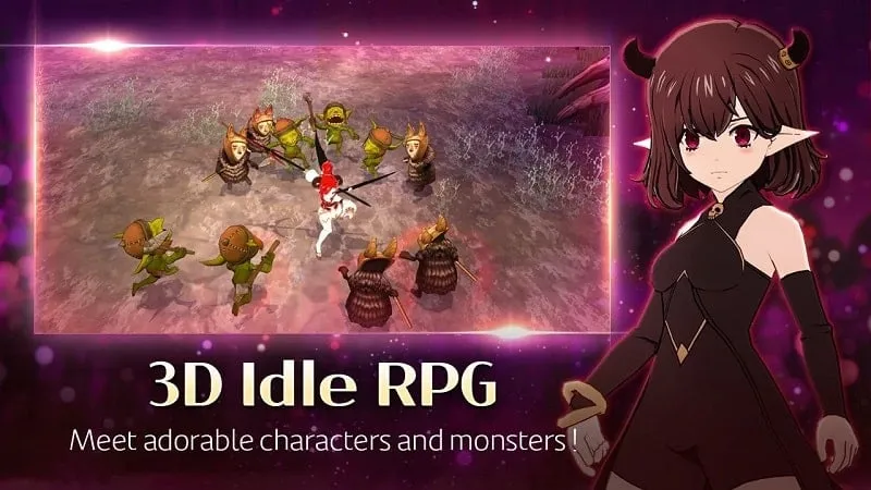 Imagem do jogo Succubus Idle MOD APK rodando em um celular