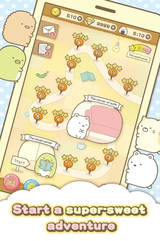 Game Sumikko gurashi Puzzling Ways mod tiền vô hạn