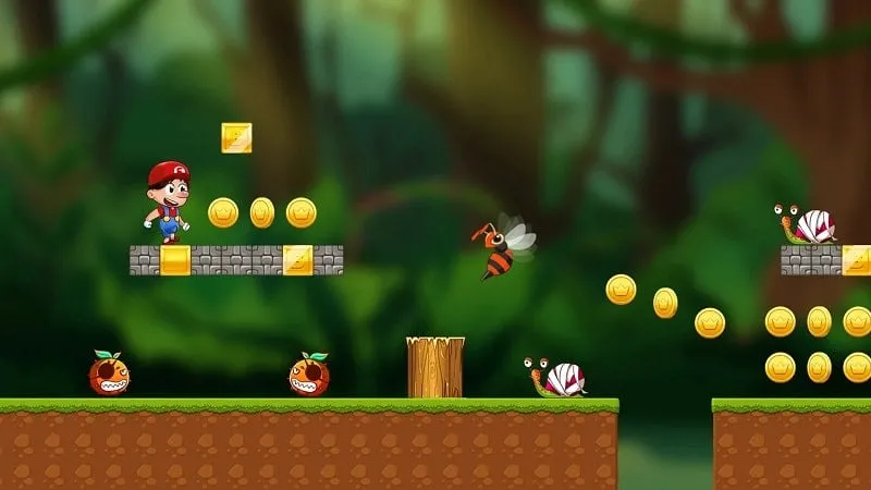 Character selection screen in Super Bros Run.