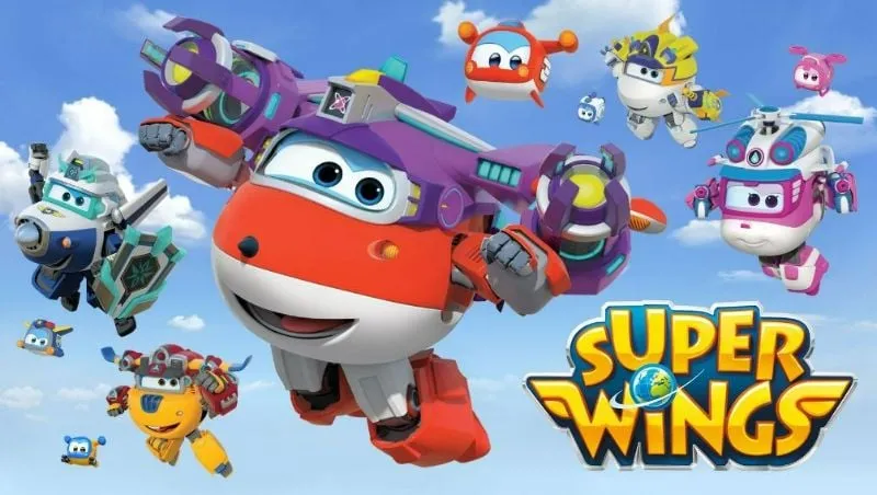 Giao diện game Super Wings với các nhân vật.