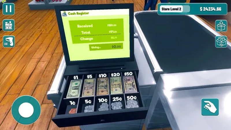 A screenshot displaying the in-game store with various items and the unlimited money feature.