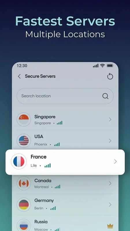 Surge VPN MOD APK features demonstration