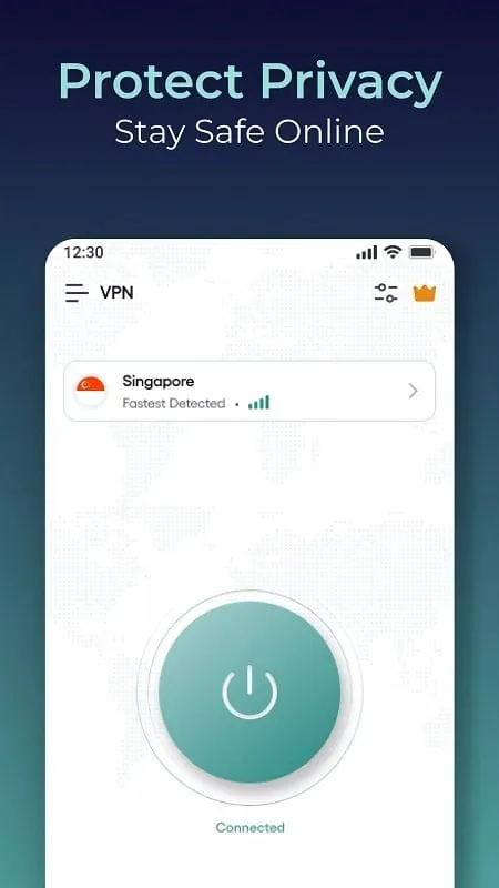 Surge VPN mod interface showing premium features