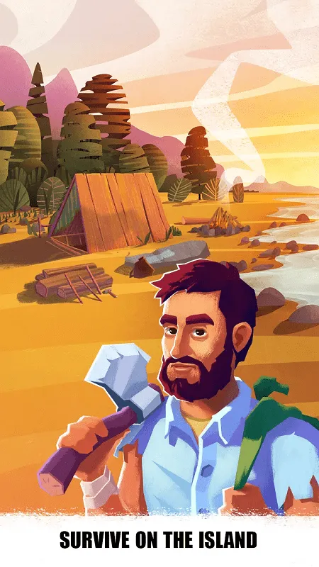 Utilizando recursos no jogo Survival Craft Quest com o MOD APK.