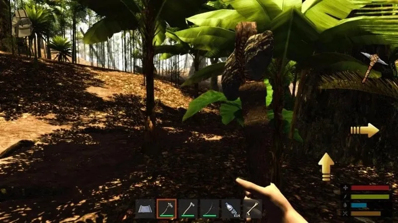 Survive: The Lost Lands gameplay screenshot showcasing the in-game settings menu for graphics adjustment.