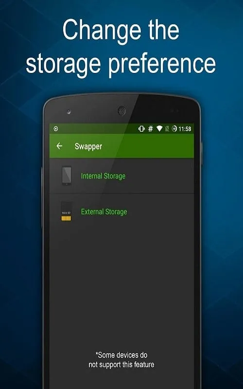 Configuração das opções do Swapper ROOT mod