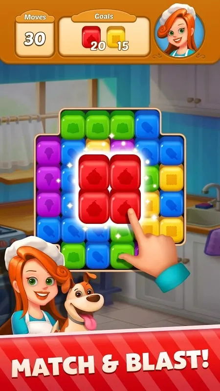 Tangkapan layar game Sweet Cubes MOD APK