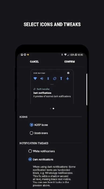 Áp dụng chủ đề bằng Swift Installer
