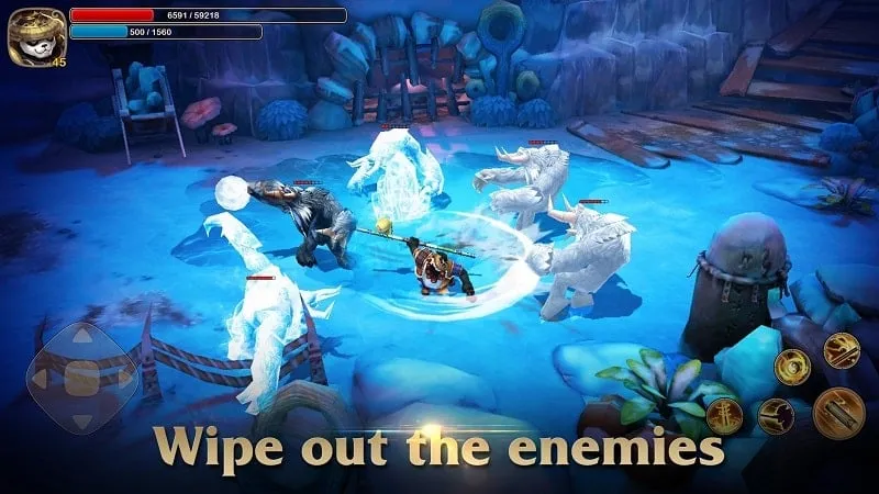 Taichi Panda Heroes in-game combat scene.