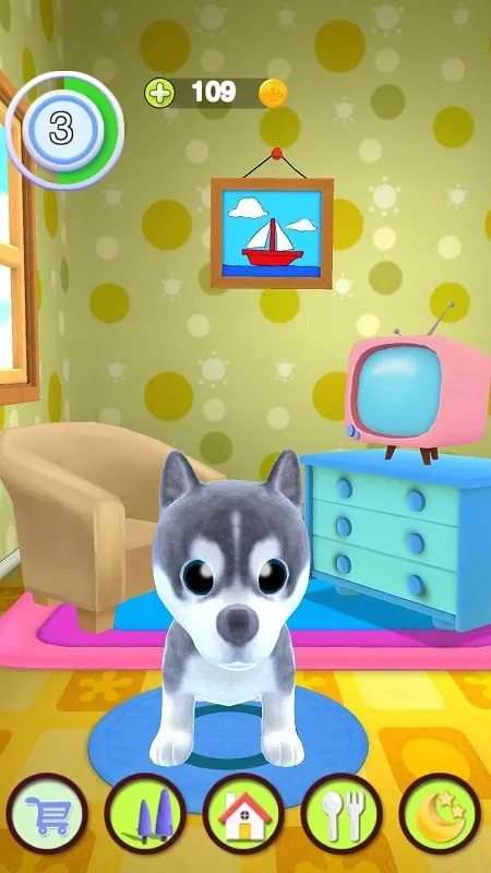 Passo a passo de como instalar o Talking Puppy MOD APK em um celular Android.