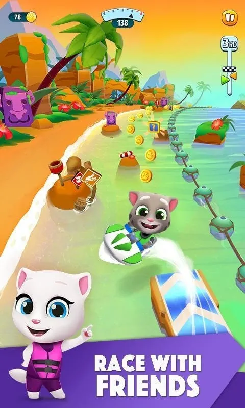 Cara menginstal Talking Tom Jetski 2 di perangkat Android.