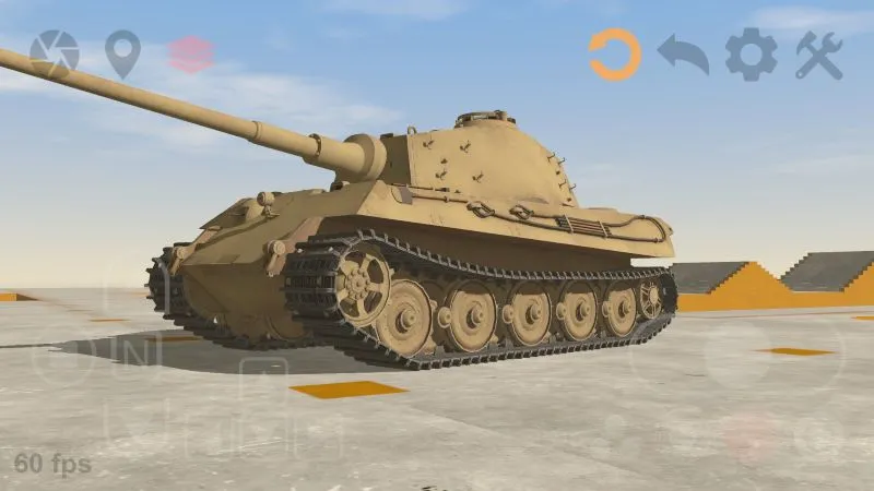 Detailed view of a tank in Tank Physics Mobile Vol.3 highlighting its intricate design and realistic components.