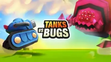 Tanks battling giant insects in Tanks vs Bugs.