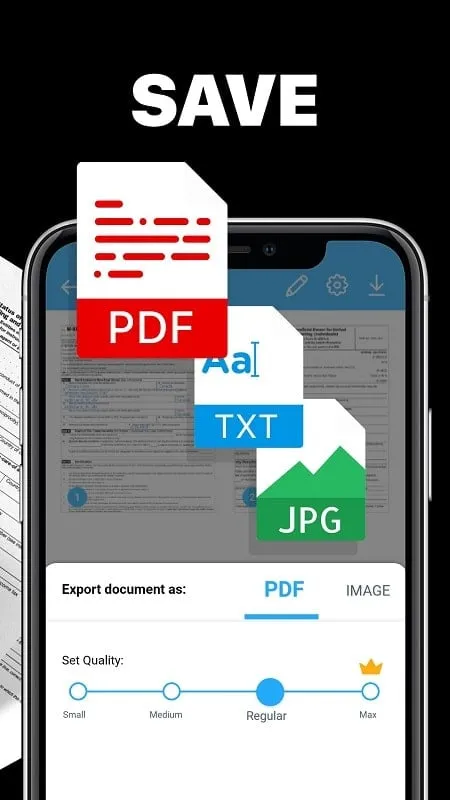 Sử dụng tính năng quét tài liệu trong TapScanner mod