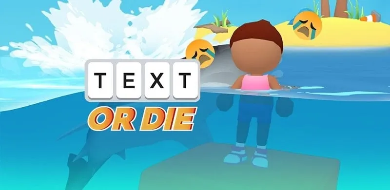 Un usuario con un celular mostrando el juego Text or Die.