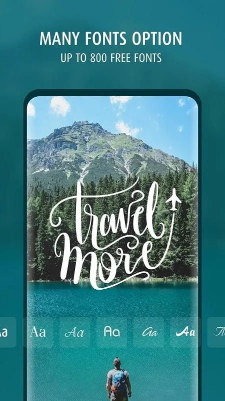 Example of using different fonts and styles in TextArt