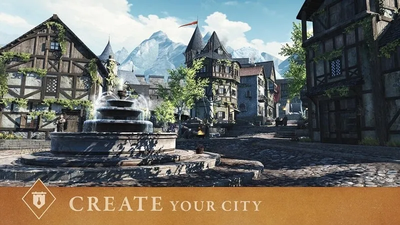 Building and customizing the player's city.